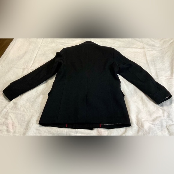 Vintage Banana Republic Overcoat Mens Size Large Black  Wool Blend - Picture 3 of 9